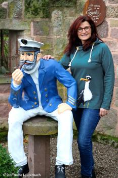 Preview: French Terry Panel ca. 85 cm Seagullole Task Force Petrol by Thorsten Berger von Swafing